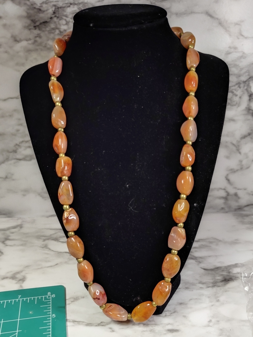 Polished Agate Beaded Necklace